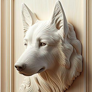 3D model White Swiss Shepherd dog (STL)